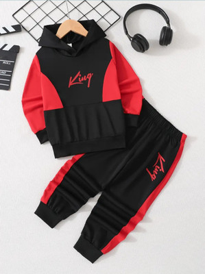 HIKUNJ Boys Casual Sweatshirt Track Pants(Red)