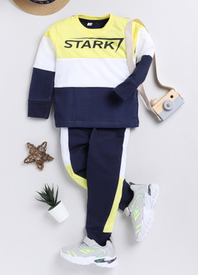 carrydreams Boys Casual T-shirt Trouser(YELLOW)