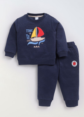 Dollar Baby Boys Casual T-shirt Pant(Navy)