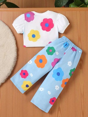 dingdong Baby Girls Casual Top Shorts(Multicolor)