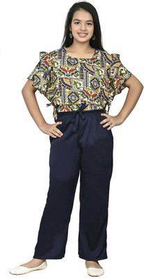 LIME N LEMON Printed Girls Jumpsuit