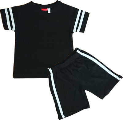 New Lides Zone Boys Casual T-shirt Shorts(Black)