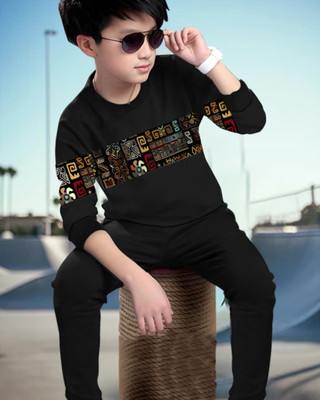 Bike Boys & Girls Casual T-shirt Track Pants(80014-BLACK)