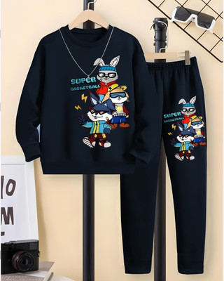 Bike Boys & Girls Casual T-shirt Track Pants(80008-NAVY)