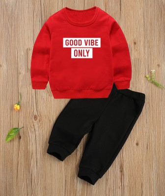 KIDDY STAR Boys & Girls Casual Sweatshirt Track Pants(Red)