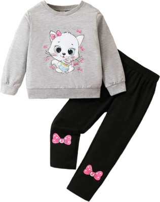 KEESOR Girls Casual Pullover Pant(GREY MELANGE)