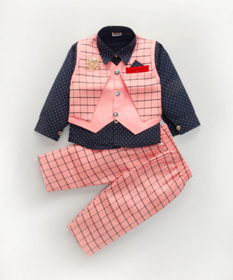 ChoiceTraders Baby Boys Casual Dress Jacket, Trouser(PINK)