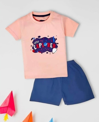 Epochlite Baby Boys & Baby Girls Casual T-shirt Shorts(PEACH)