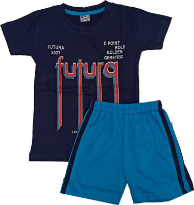 LC TEX Boys Casual T-shirt Shorts(Bluish)
