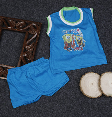 cortica Baby Boys & Baby Girls Casual T-shirt T-shirt, Shorts(Multicolor)