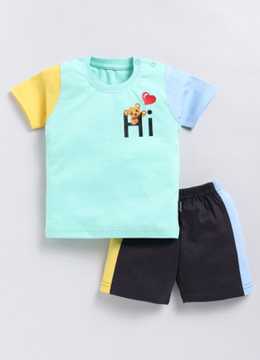 CUTOPIES Baby Boys & Baby Girls Casual T-shirt Shorts(AQUA)