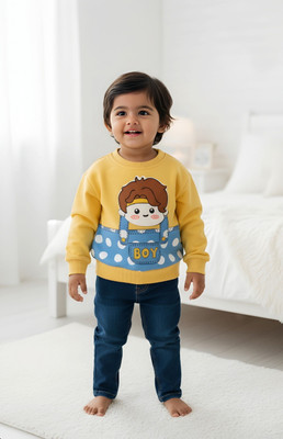 Delta Fashion Baby Boys & Baby Girls Casual Sweatshirt Ring(Yellow)