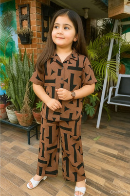 Shiva Fashion Hub Boys & Girls Casual Shirt Pant(Brown, Black)