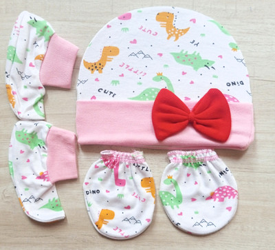 GARCY Baby Boys & Baby Girls Casual Cap Gloves, Socks(PINK)