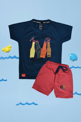 Swagata Enterprise Baby Boys Casual T-shirt Shorts(Blue)