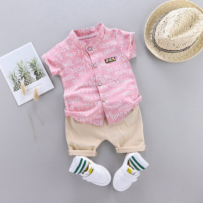 ULTRINA Baby Boys Casual Shirt Shorts(ALPHA-PINK-CHIKU)
