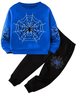 KEESOR Boys Casual T-shirt Track Pants(ROYAL BLUE)