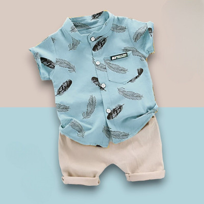 StyleDust Baby Boys & Baby Girls Casual Shirt Shorts(MORPANKH_SKY-CHIKU)