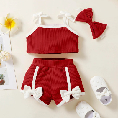 AVOVU Baby Girls Party(Festive) Top Shorts(Maroon)