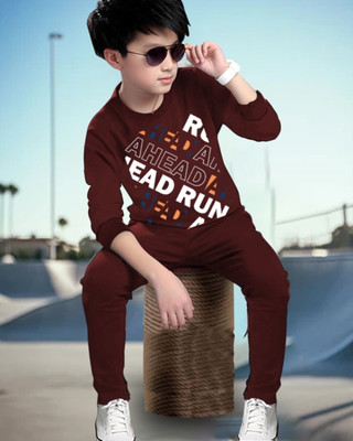Bike Boys & Girls Casual T-shirt Track Pants(80012-MAROON)