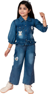 HouseOfCommon Girls Party(Festive) Top Pant(BLUE)