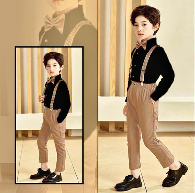 Jekeshvi Trend Boys Party(Festive) Shirt Pant(KHAKHI)