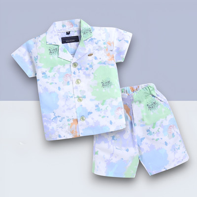 StyleDust Baby Boys & Baby Girls Casual Shirt Shorts(HONGKONGS_SKY)