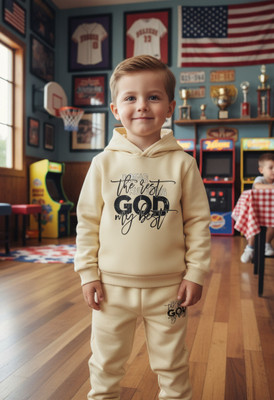 ZIKIDO Baby Boys & Baby Girls Party(Festive) Sweatshirt Track Pants(CREAM)