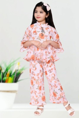 AL BAYDAR FASHION Baby Girls Casual Top Pyjama(Orange)