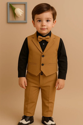 ELITE ELEGANCE FAB Boys Party(Festive) Bodysuit Waistcoat(Yellow)