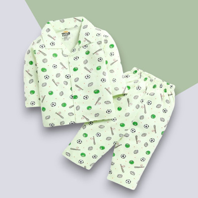 StyleDust Baby Boys & Baby Girls Casual Shirt Shorts(FOOTBALL_GREEN)