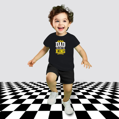 MGRS Baby Boys & Baby Girls Casual T-shirt Shorts(Black)