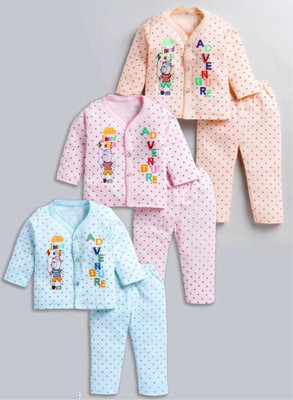 SHINING4 Baby Boys & Baby Girls Party(Festive) T-shirt Pyjama(multicolour)