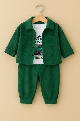 PORPY Baby Boys Party(Festive) Jacket T-shirt(green)