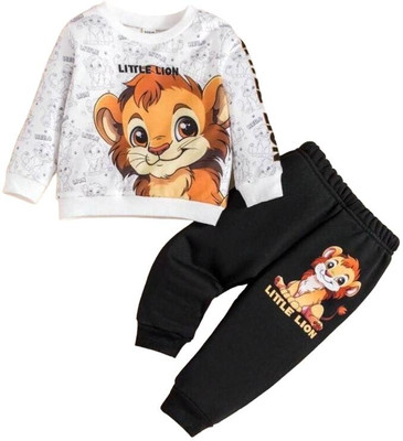 Zadmus Kids Baby Boys Party(Festive) T-shirt Track Pants(Black)