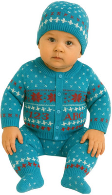 Paryag Baby Boys & Baby Girls Casual Sweater Pyjama(Multi4)