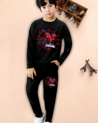 FastColors Boys Casual T-shirt Track Pants(80003-BLACK)