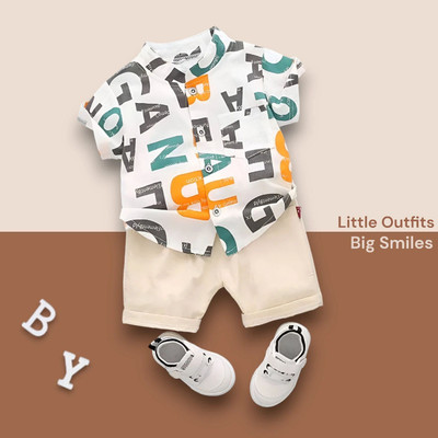 StyleDust Baby Boys & Baby Girls Casual Shirt Shorts(ABCD_YELLOW)
