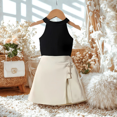 RIYANSHI Girls Party(Festive) Top Shorts(BLACK)