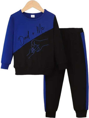 KEESOR Boys Casual T-shirt Track Pants(BLUE)
