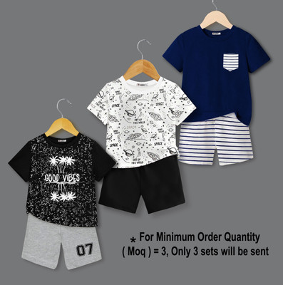 Tarsier Baby Boys & Baby Girls Casual T-shirt Shorts(Multicolor)