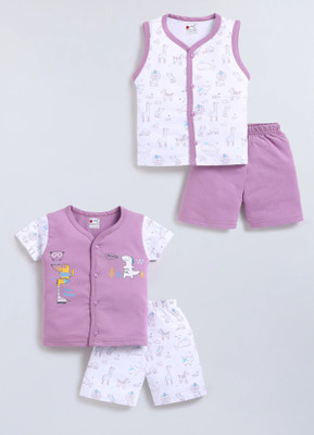 Mars Infiniti Baby Boys & Baby Girls Casual T-shirt Shorts(wine, white)