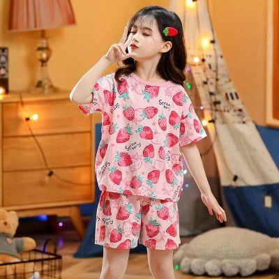 ishavasyam Kids Nightwear Baby Girls Printed Cotton(Pink Pack of 1)