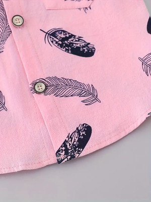 StyleDust Baby Boys & Baby Girls Casual Shirt Shorts(MORPANKH_PINK-CHIKU)