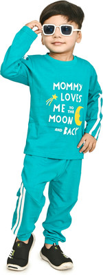 Chandrika Boys Casual T-shirt Trouser(SEAGREEN)