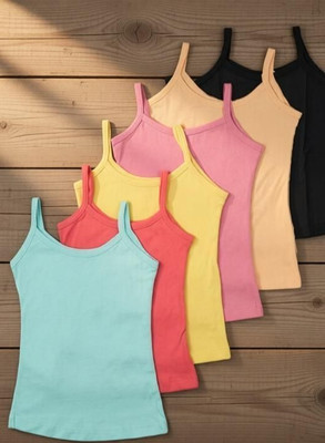 SaiB Camisole For Girls(Multicolor, Pack of 6)