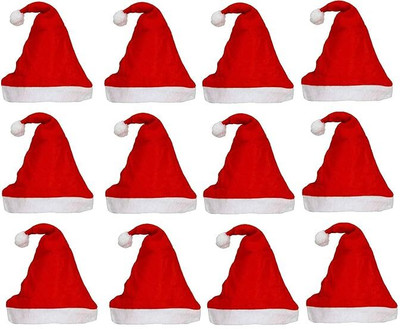FancyAgents Solid Santa Cap Cap(Pack of 12)