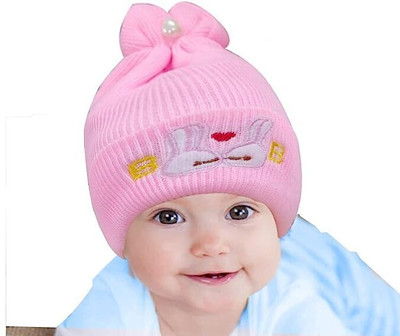 Baby Winter Cap Solid for Baby Boys & Baby Girls(multicolor)