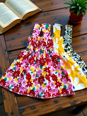 meticulous Baby Girls Dress(Multicolor, Sleeveless)