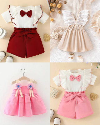 BRWORLDCOLLECTION Baby Girls Midi/Knee Length Casual Dress(Multicolor, Sleeveless)